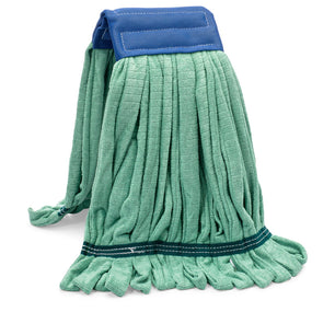 Cabezal industrial para mopa húmeda de microfibra verde 