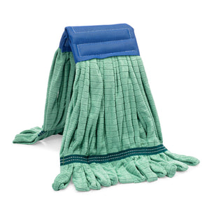 mopa de tubo de microfibra acanalada verde