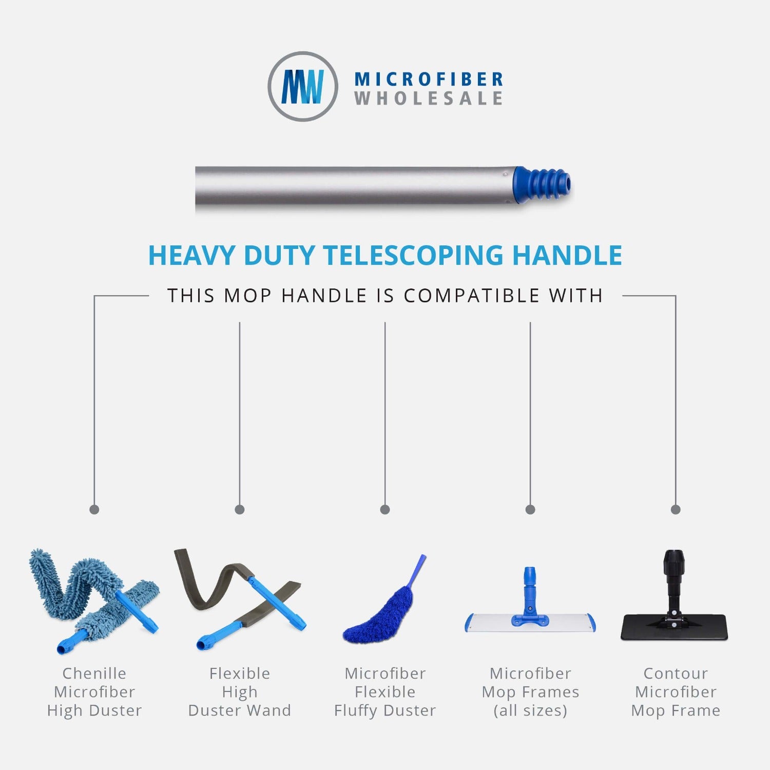 Heavy Duty Telescoping Mop Handle