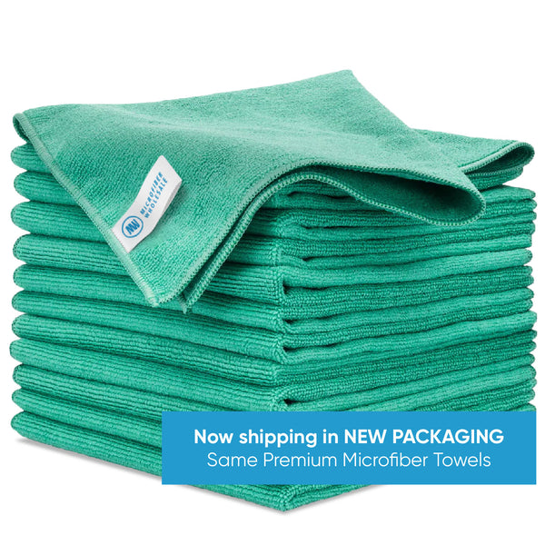 16x16 Green Color Microfiber Towels