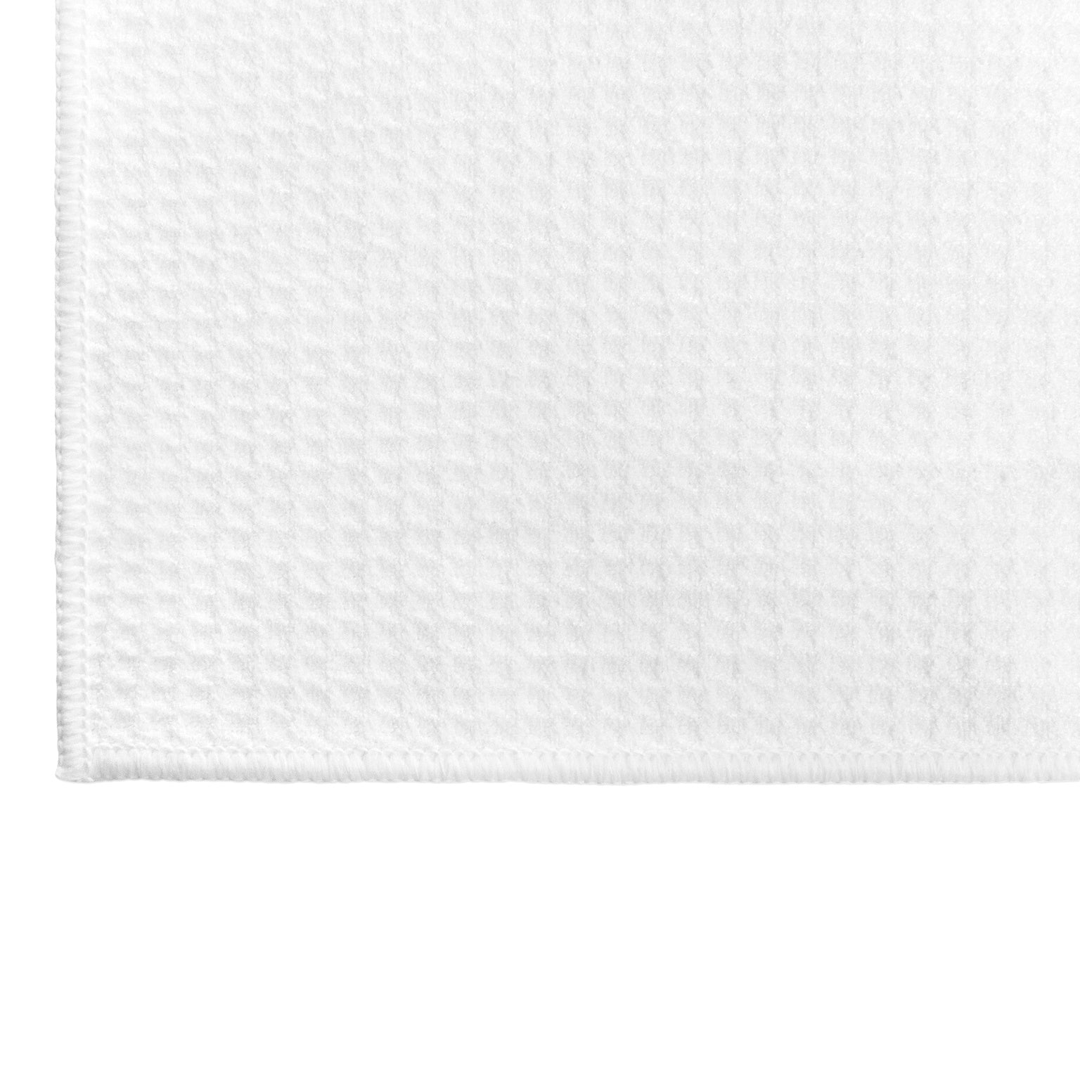 white microfiber waffle weave towel closeup