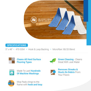 Almohadillas de Microfibra Para Mopa Húmeda de 48 pulgadas