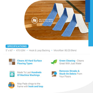 Almohadillas de Microfibra Para Mopa Húmeda de 60 pulgadas