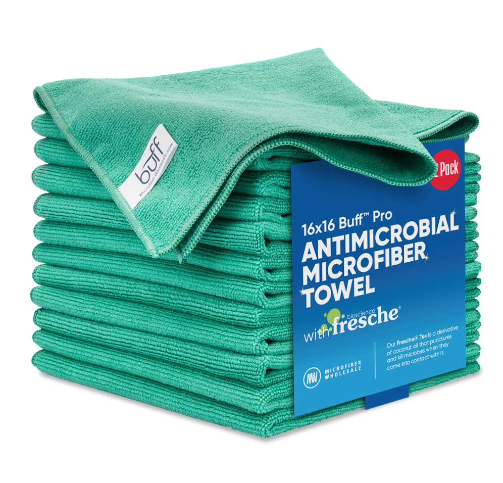 Buff Pro Microfiber Antimicrobial Towels with Fresche Tex Microfiber Antibacterial Towels Microfiber Wholesale