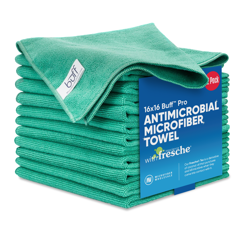 16"x16" Buff™ Pro Antimicrobial Microfiber Towel with Fresche®