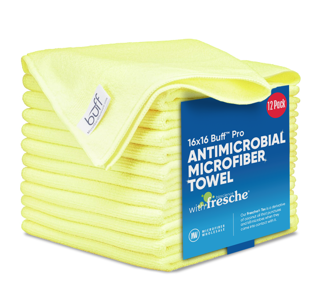 16x16 Buff™ Pro Antimicrobial Microfiber Towel with Fresche®