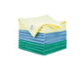 Yellow Blue Green Microfiber Towels 12 Pack