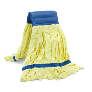 mopa de tubo de microfibra acanalada amarilla