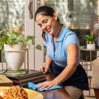 Blue Microfiber Cloths For Household Cleaning and Dusting