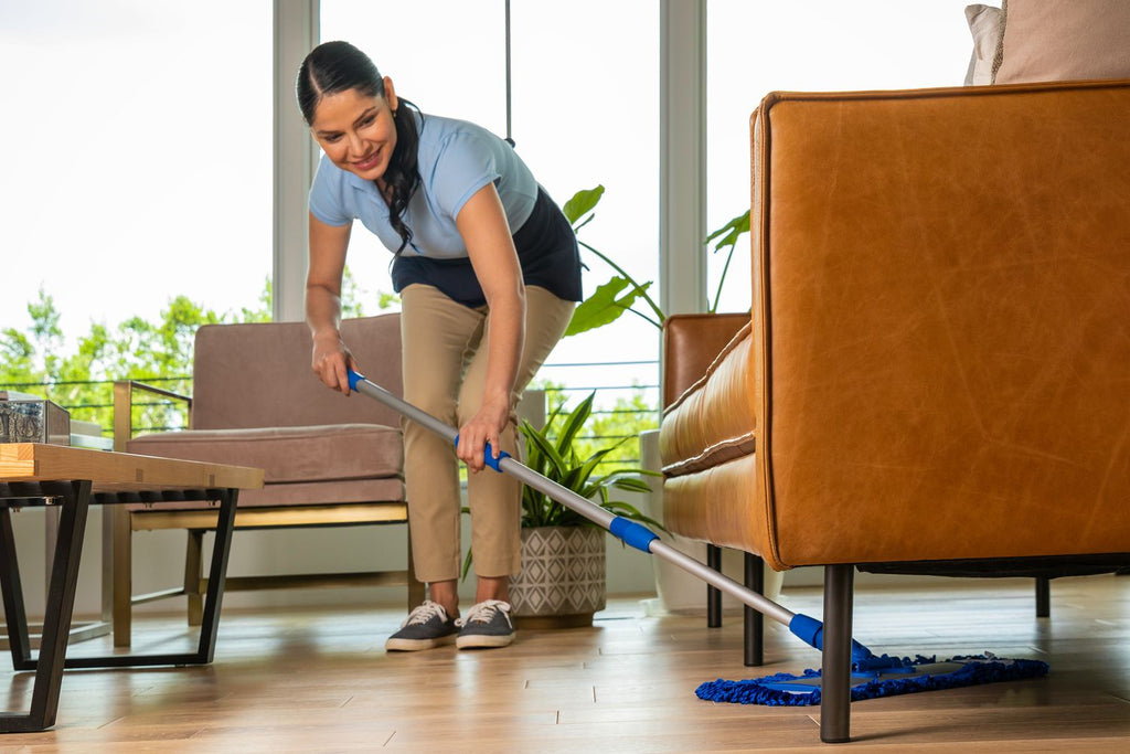 Mopa para el polvo para pisos de madera
