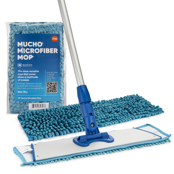 18 Inch Dust Mop Refill Head - 100% Cotton Replacement For Hard Floor Cleaning