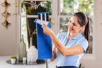 20 Inch Shown-24 inch premium microfiber wet mop pads easy locking Hook and Loop back PMWM26