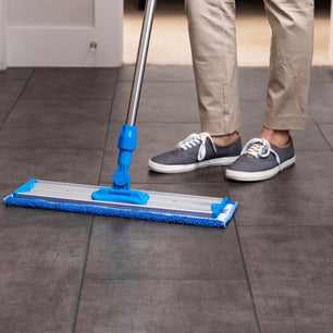 20 Inch Pads Shown-24 inch premium microfiber wet mop pads tile floors PMWM26