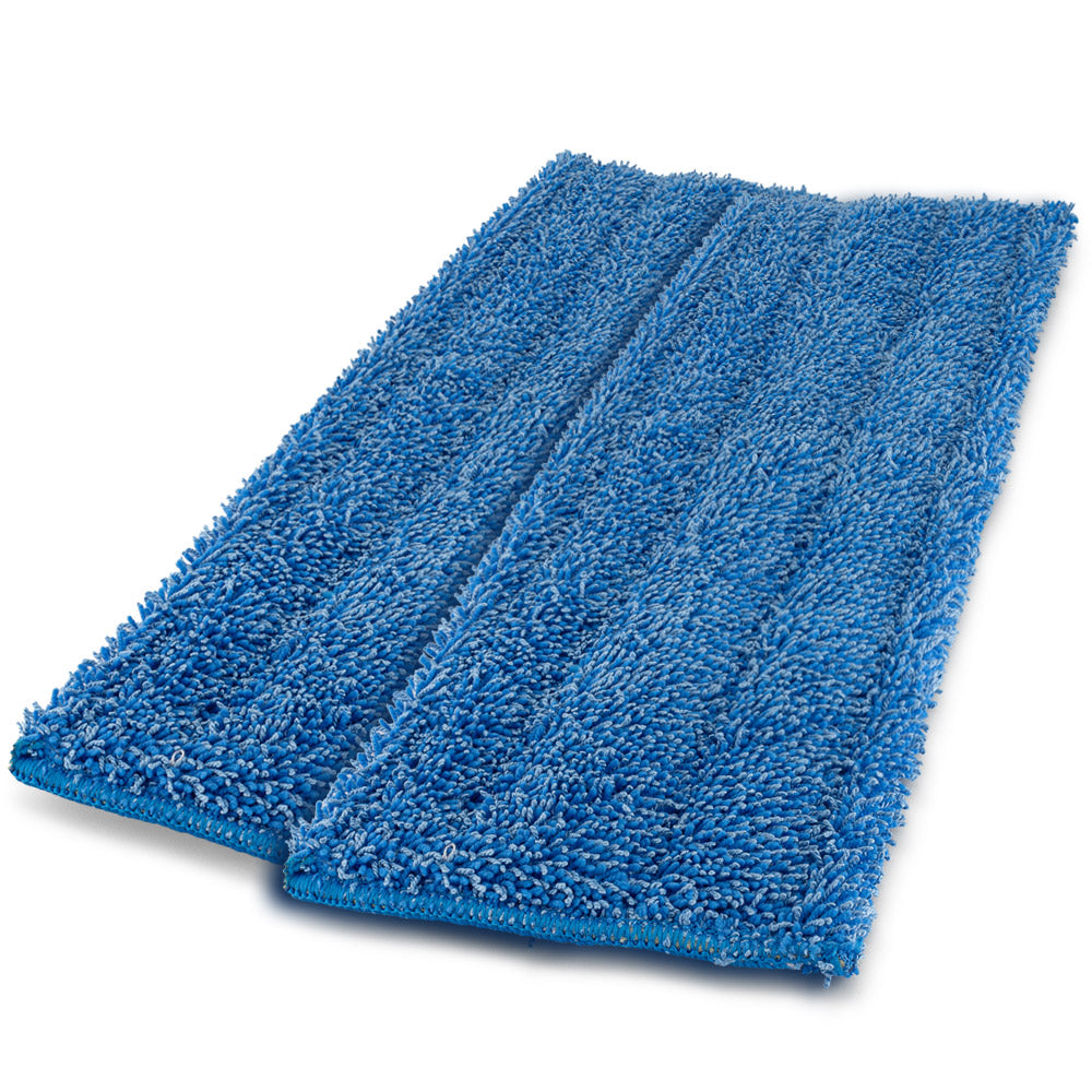 Lavex 18 Blue Microfiber Hook & Loop Wet / Dry Mop Pad