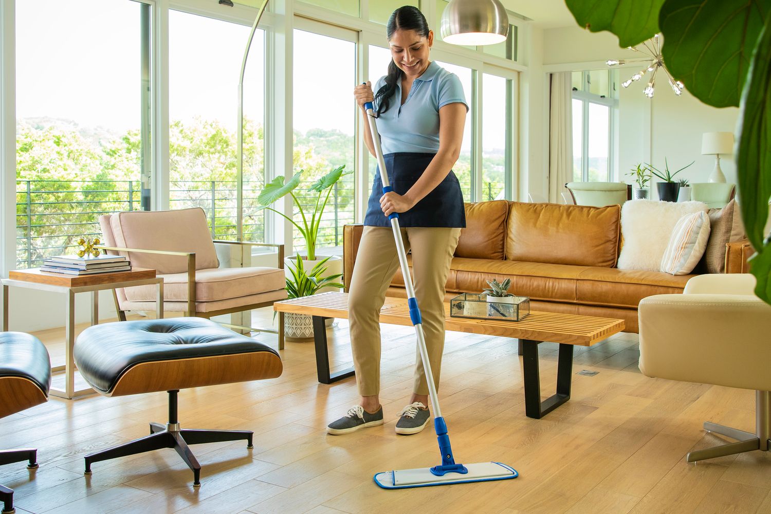 Microfiber Mop Pads 18 Inch - 6 Pack Reusable Wet/Dry Floor Cleaning Pads, Compatible With Bona & Other Velcro Mops
