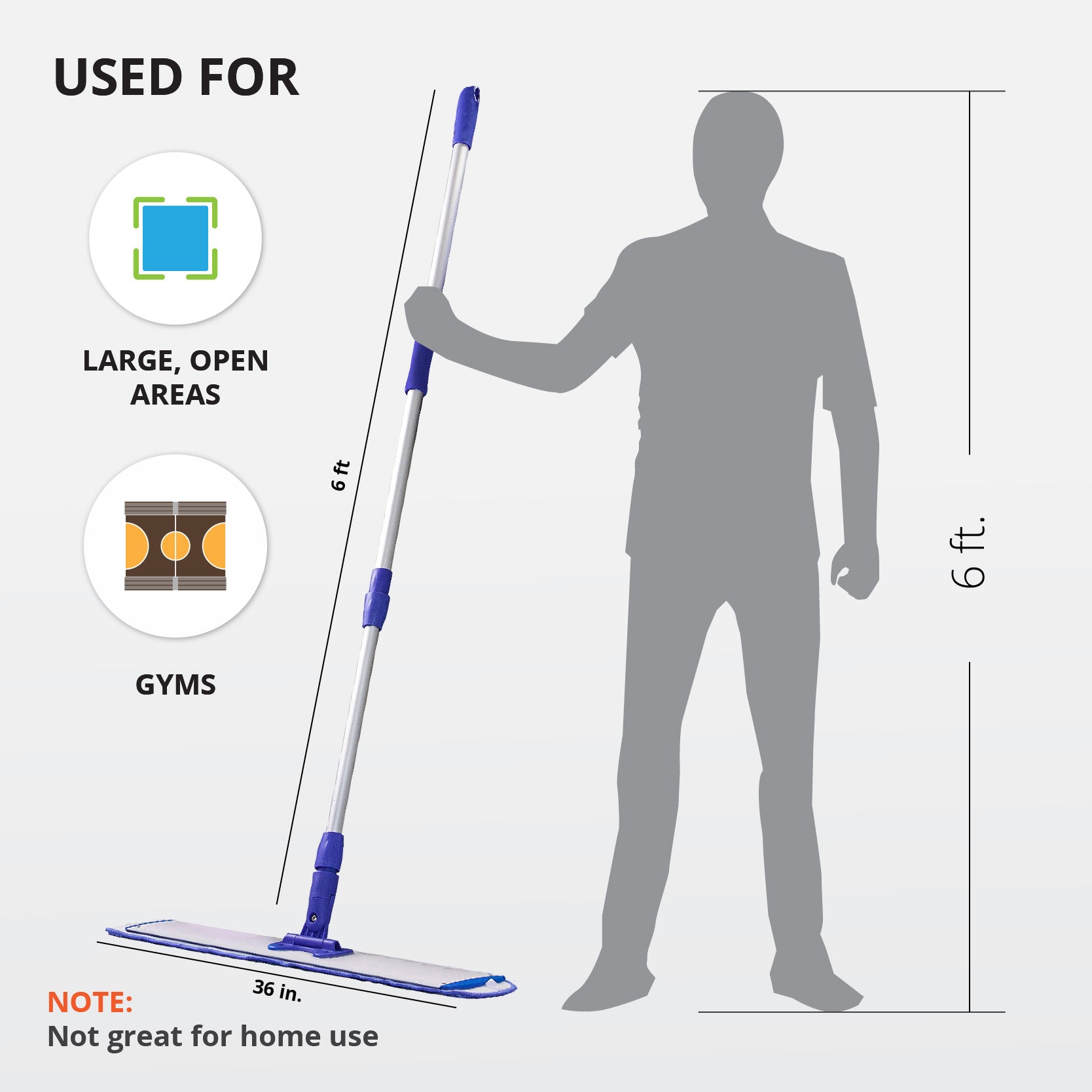  Armazón de alta resistencia de 36" para Mopa de Microfibra 