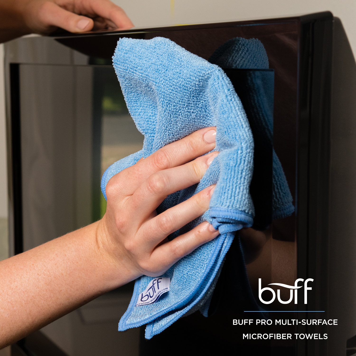 Blue Antimicrobial Microfiber Towels