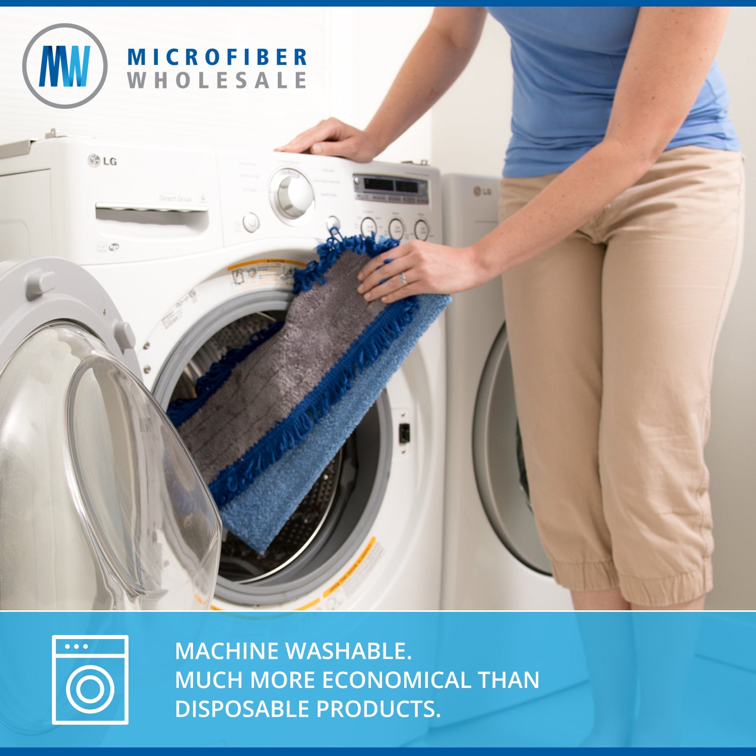 Mopa de microfibra lavable