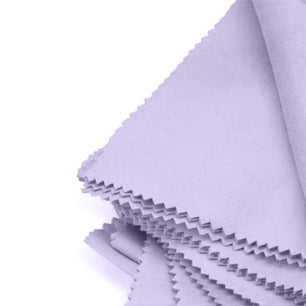 close up of purple microfiber silk lens cloth